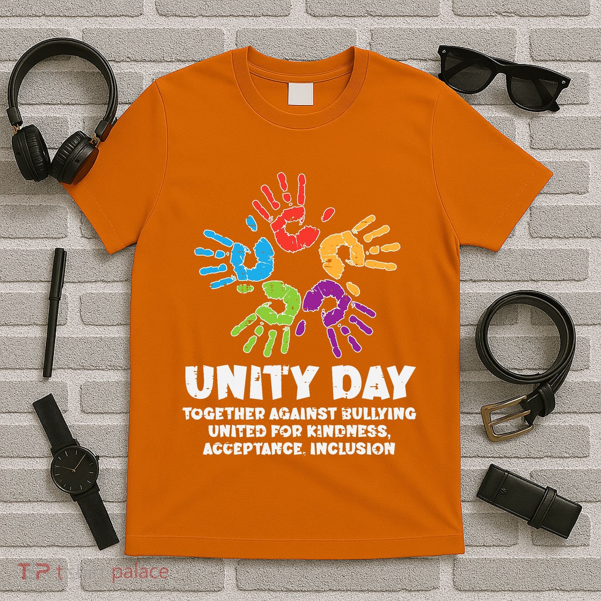 Together Against Bullying Orange Anti Bullying Unity Day Kids T-Shirt