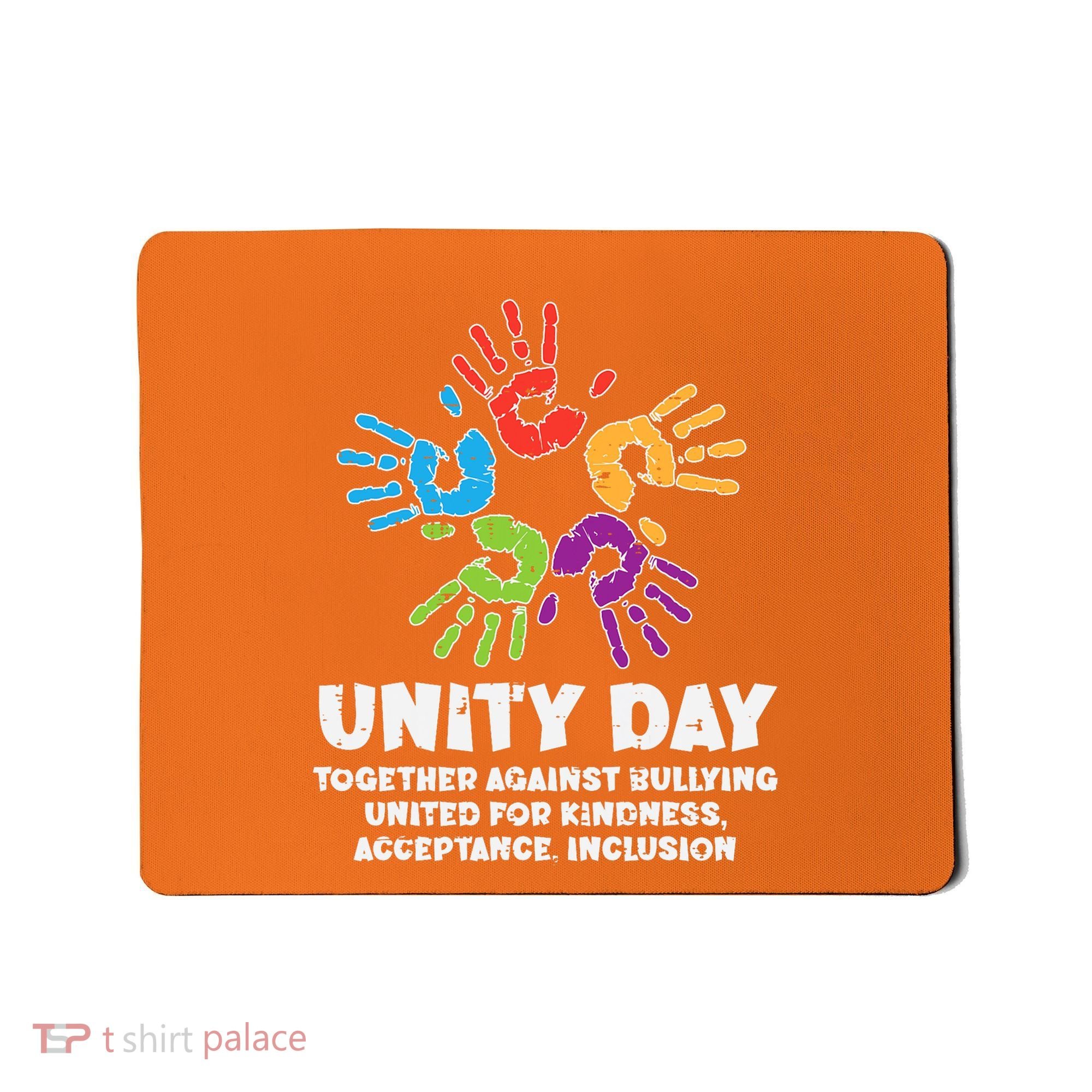Together Against Bullying Orange Anti Bullying Unity Day Kids Mousepad