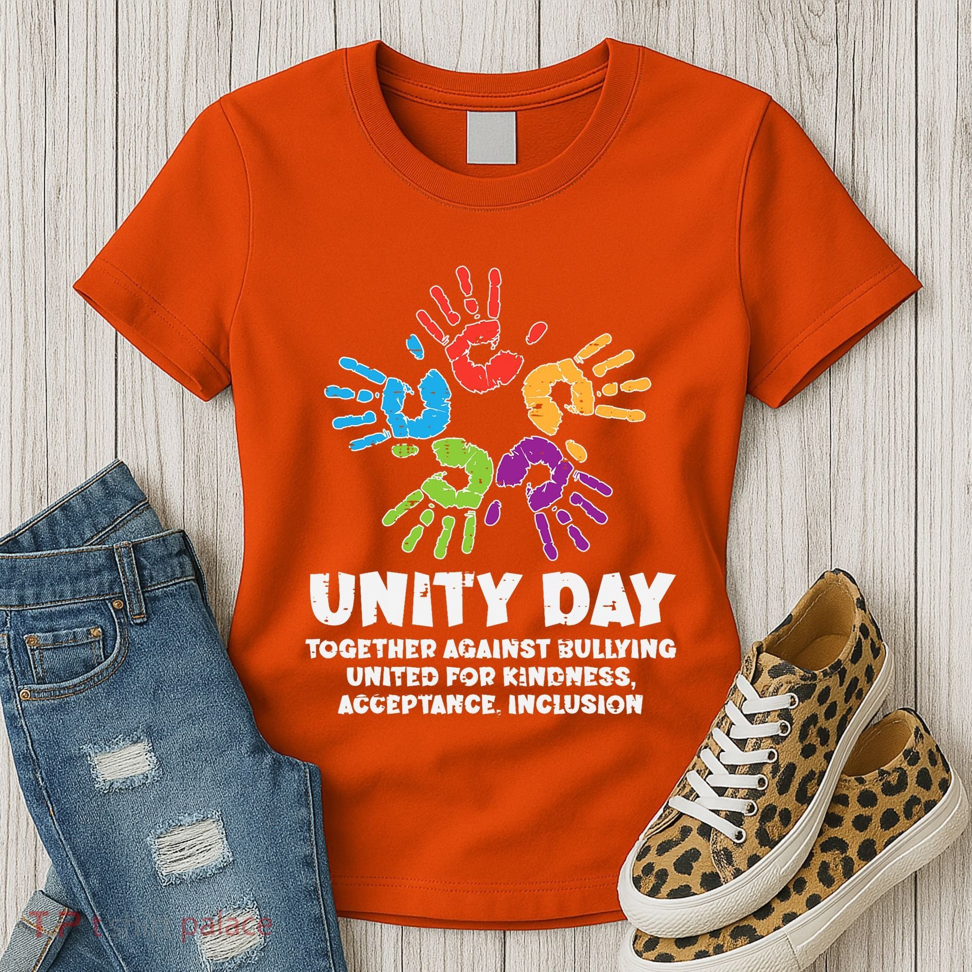 Together Against Bullying Orange Anti Bullying Unity Day Kids Women's T-Shirt