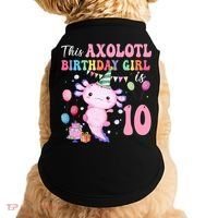 This Axolotl Birthday Girl Is 10 Years Old 10th Bday Party Doggie Tank thumb 0