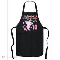 This Axolotl Birthday Girl Is 10 Years Old 10th Bday Party Apron thumb 0