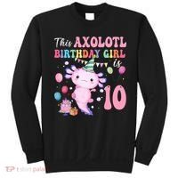 This Axolotl Birthday Girl Is 10 Years Old 10th Bday Party Sweatshirt thumb 0