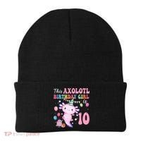 This Axolotl Birthday Girl Is 10 Years Old 10th Bday Party Beanie thumb 0