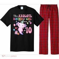 This Axolotl Birthday Girl Is 10 Years Old 10th Bday Party Pajama Set thumb 0