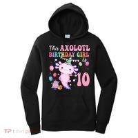 This Axolotl Birthday Girl Is 10 Years Old 10th Bday Party Women's Hoodie thumb 0