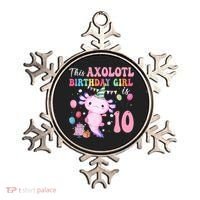 This Axolotl Birthday Girl Is 10 Years Old 10th Bday Party Ornament thumb 0