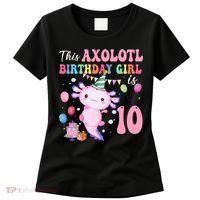 This Axolotl Birthday Girl Is 10 Years Old 10th Bday Party Women's T-Shirt thumb 0