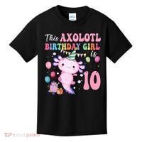 This Axolotl Birthday Girl Is 10 Years Old 10th Bday Party Kids T-Shirt thumb 0