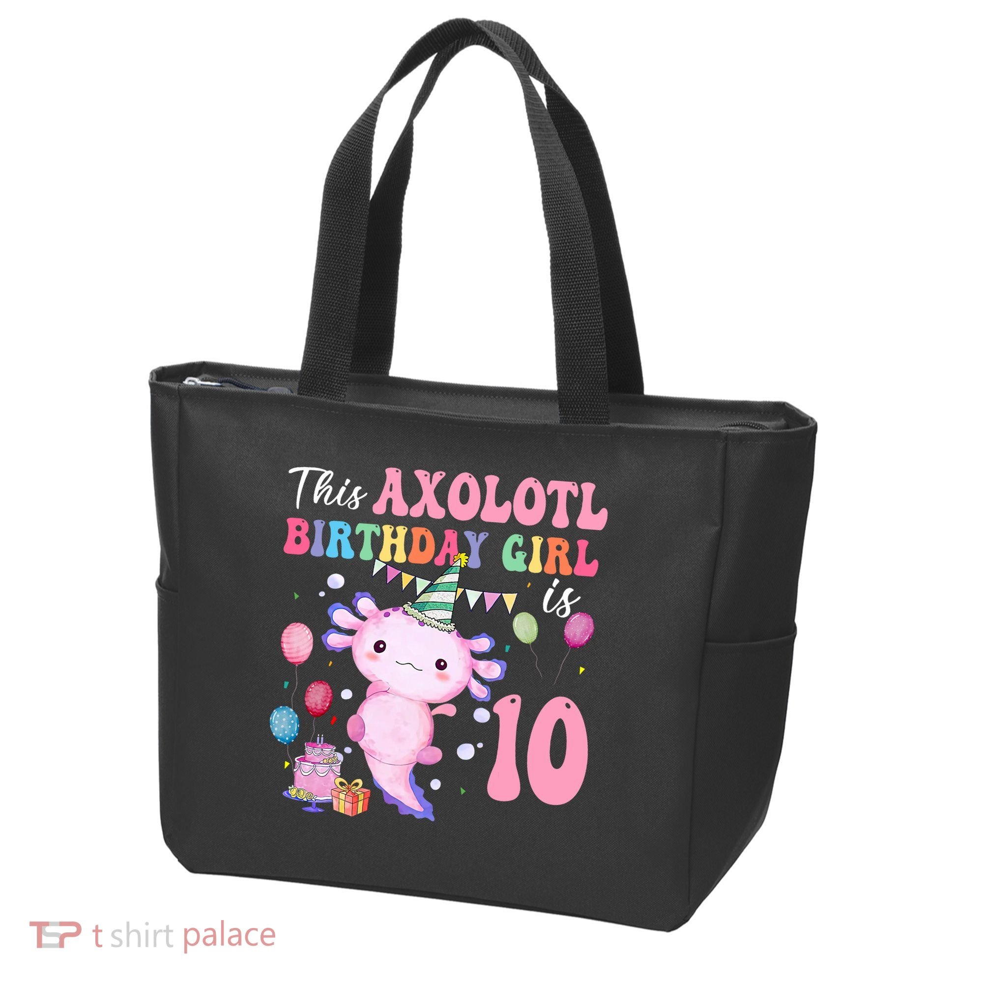 This Axolotl Birthday Girl Is 10 Years Old 10th Bday Party Tote Bag