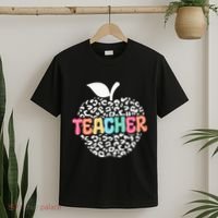 Teacher Apple Back To School Kindergarten Preschool Teacher T-Shirt thumb 2