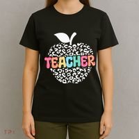 Teacher Apple Back To School Kindergarten Preschool Teacher T-Shirt thumb 4