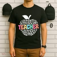 Teacher Apple Back To School Kindergarten Preschool Teacher T-Shirt thumb 6