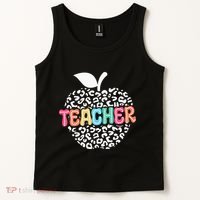 Teacher Apple Back To School Kindergarten Preschool Teacher Tank Top thumb 2