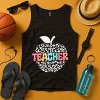 Teacher Apple Back To School Kindergarten Preschool Teacher Tank Top thumb 4