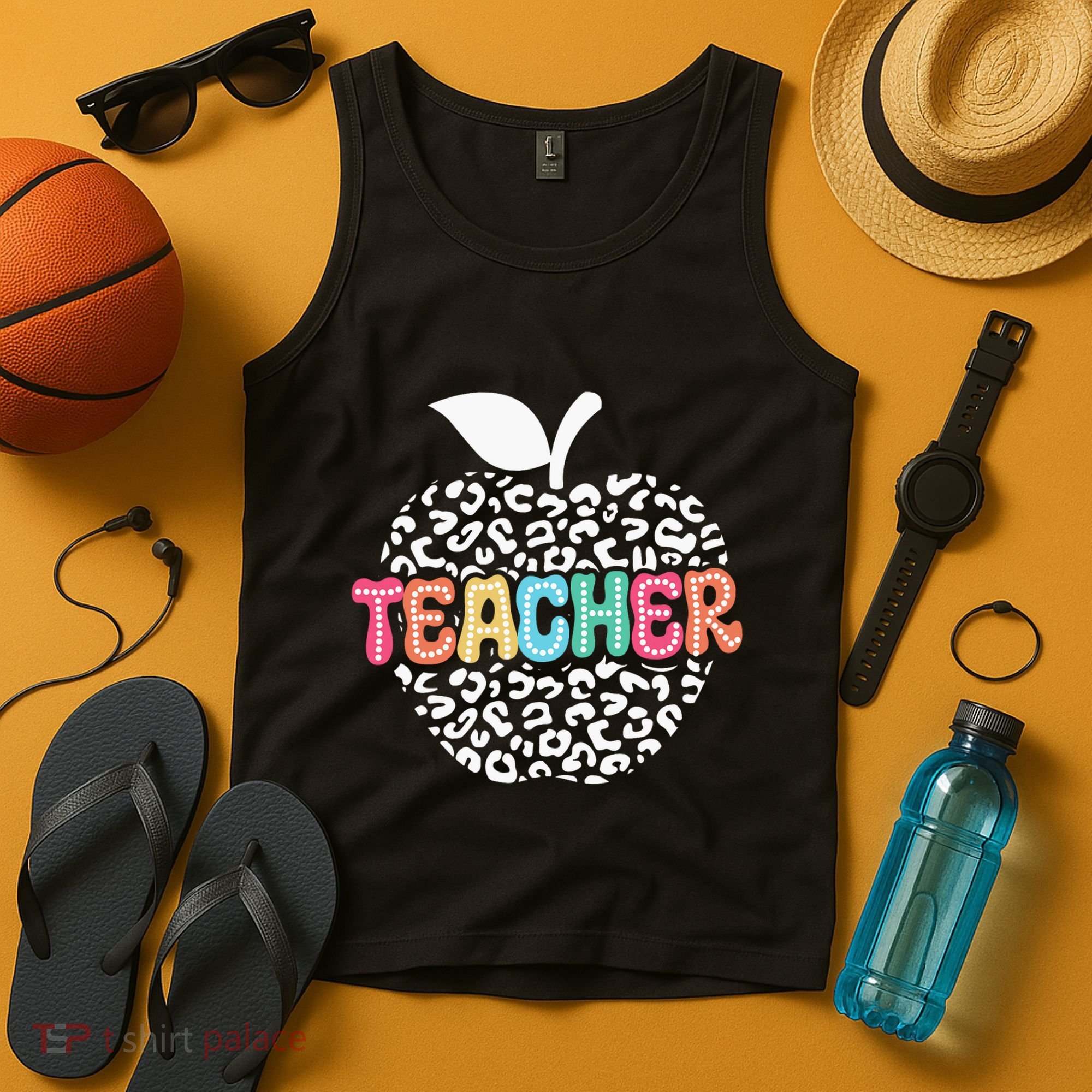 Teacher Apple Back To School Kindergarten Preschool Teacher Tank Top