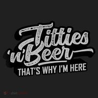Titties And Beer Why I'm Here Funny Beer Lover Adult TShirt Beanie thumb 2
