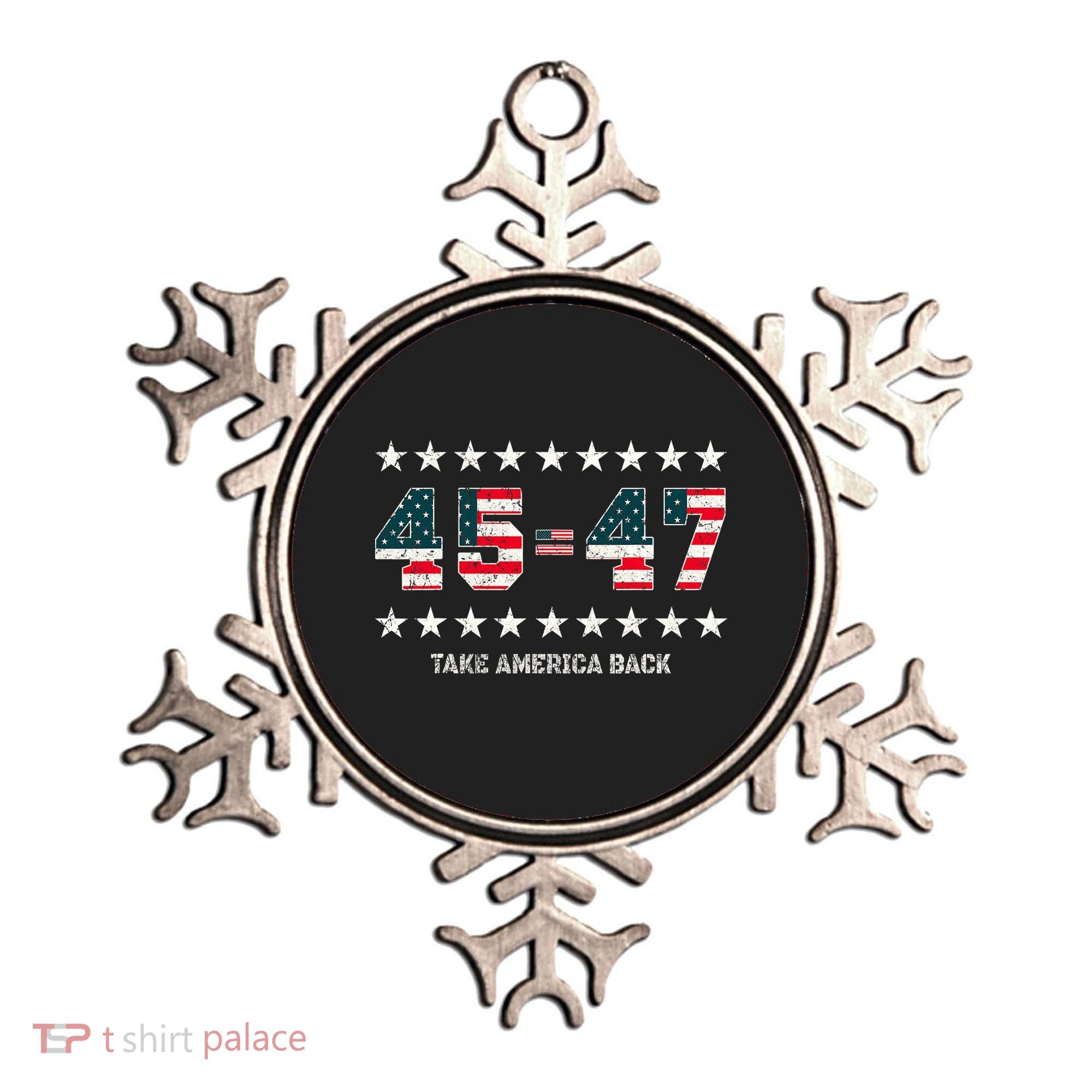 Take America Back Trump 2024 Stars 45 47 Usa President Ornament