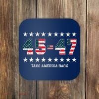 Take America Back Trump 2024 Stars 45 47 Usa President Coaster thumb 0