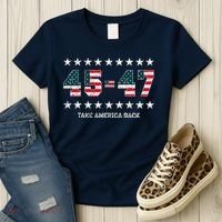 Take America Back Trump 2024 Stars 45 47 Usa President Women's T-Shirt thumb 3