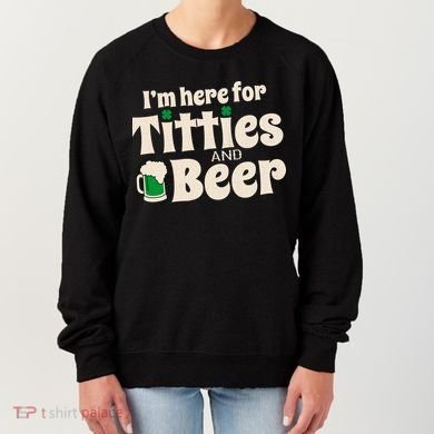 Titties And Beer Funny St Patricks Day Women's Sweatshirt