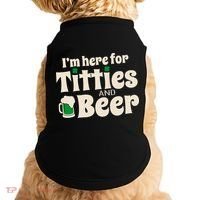 Titties And Beer Funny St Patricks Day Doggie Tank thumb 0
