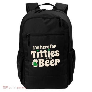 Titties And Beer Funny St Patricks Day Backpack