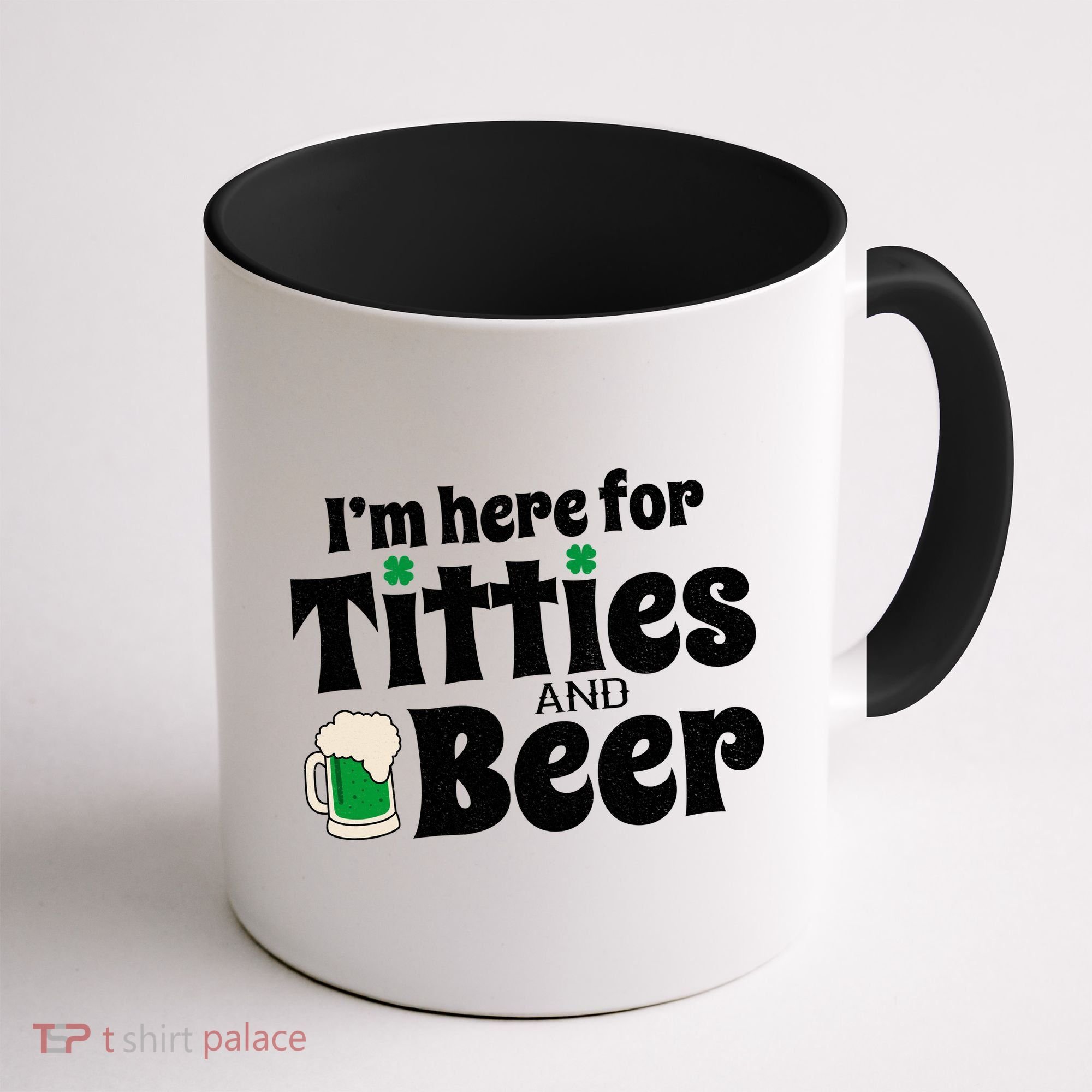 Titties And Beer Funny St Patricks Day Coffee Mug