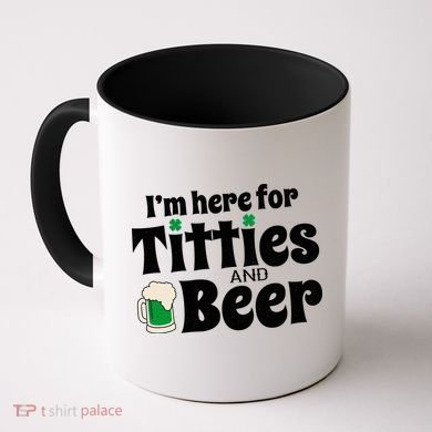 Titties And Beer Funny St Patricks Day Coffee Mug