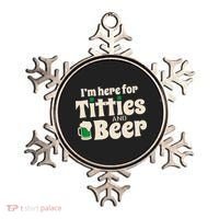 Titties And Beer Funny St Patricks Day Ornament thumb 0