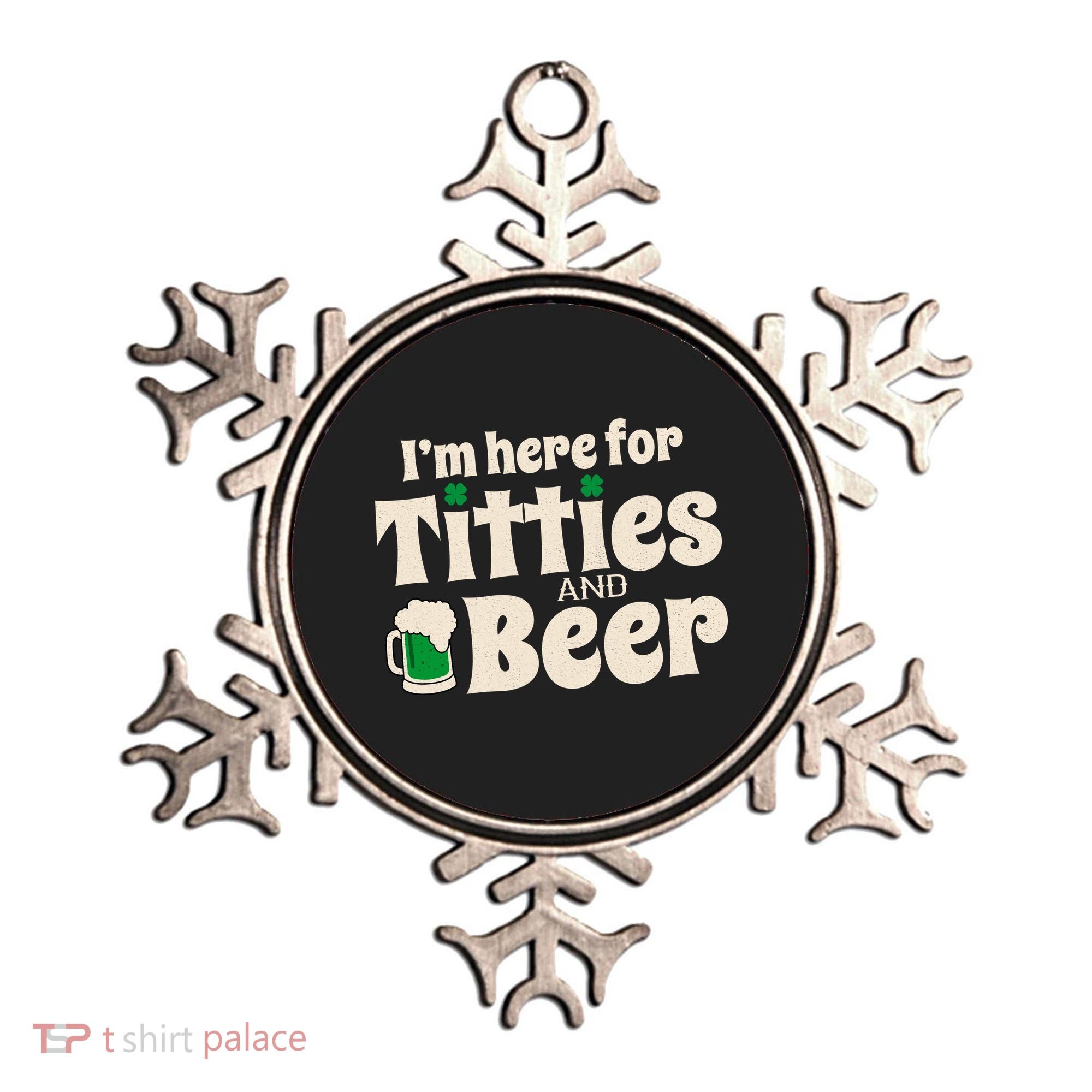 Titties And Beer Funny St Patricks Day Ornament