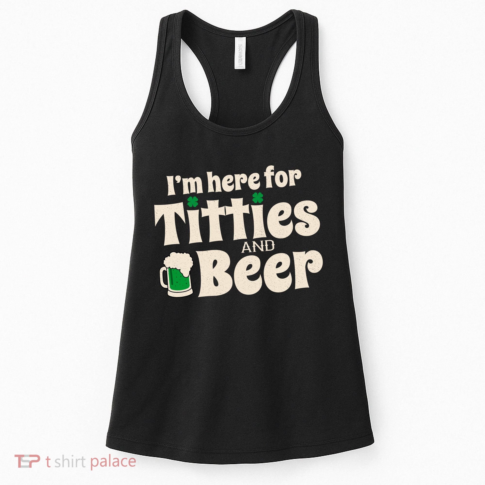 Titties And Beer Funny St Patricks Day Women's Tank Top