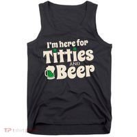 Titties And Beer Funny St Patricks Day Tank Top thumb 0