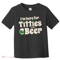 Titties And Beer Funny St Patricks Day Toddler T-Shirt thumb 0