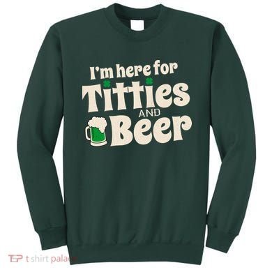 Titties And Beer Funny St Patricks Day Sweatshirt
