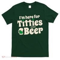 Titties And Beer Funny St Patricks Day T-Shirt thumb 0