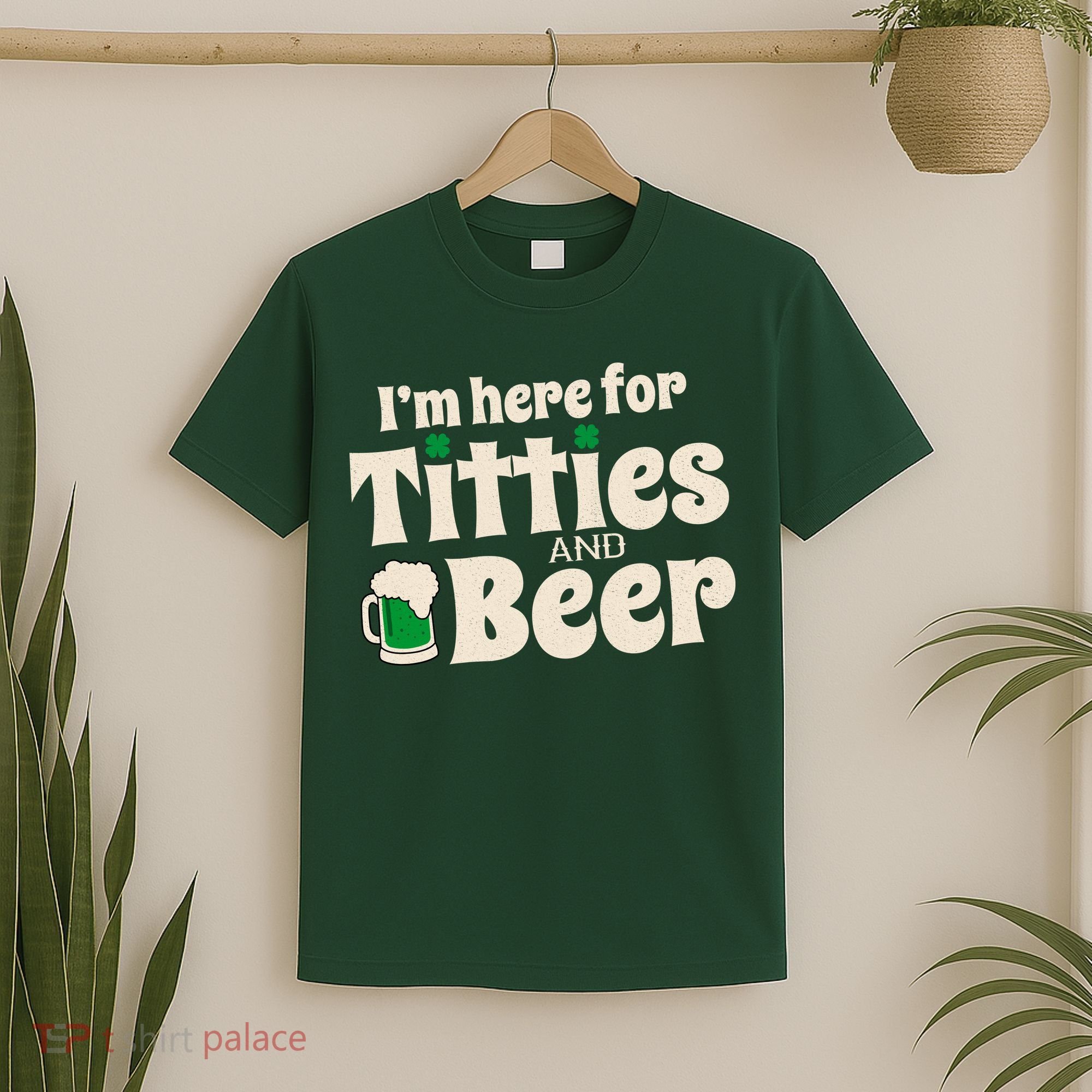Titties And Beer Funny St Patricks Day T-Shirt