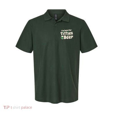 Titties And Beer Funny St Patricks Day Polo