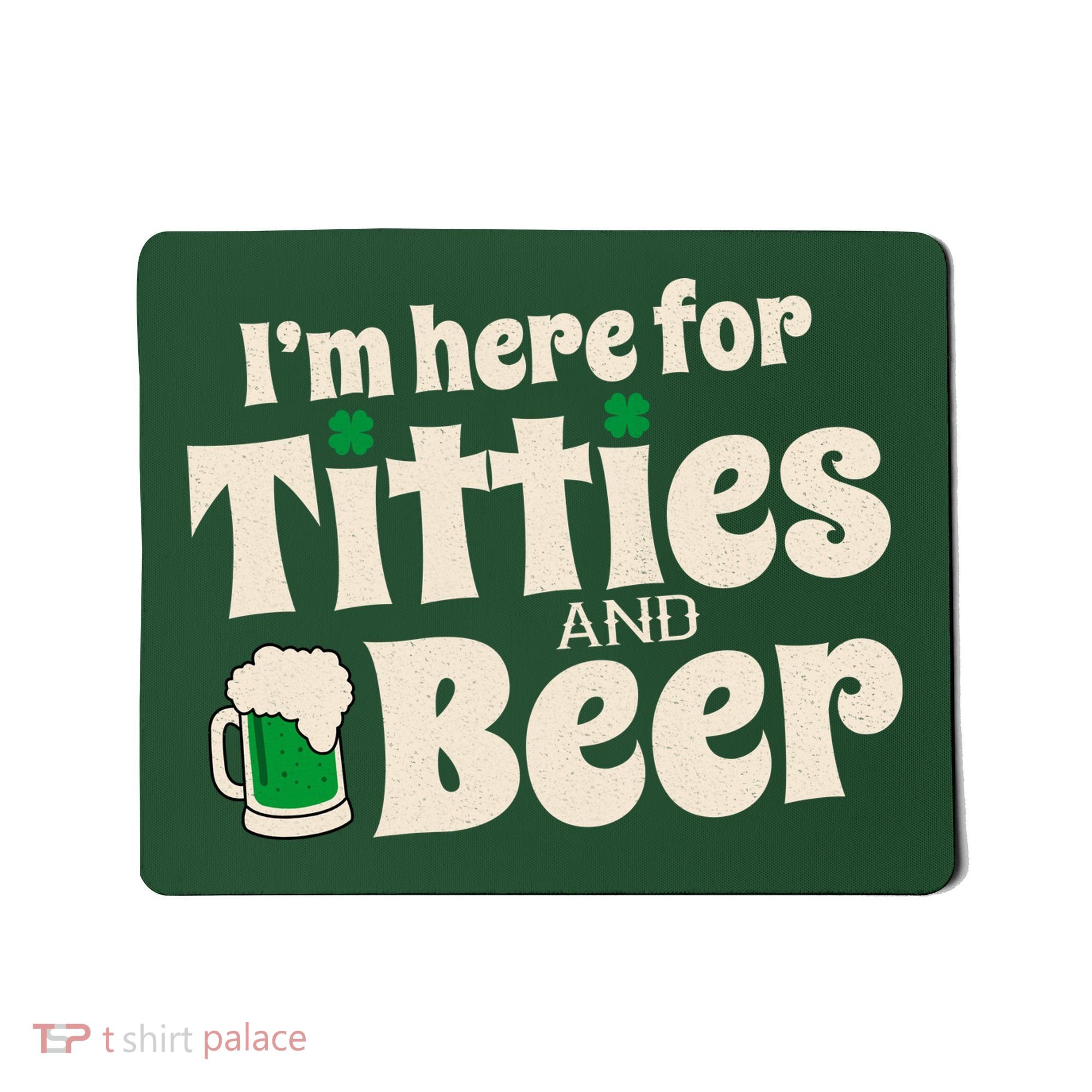 Titties And Beer Funny St Patricks Day Mousepad