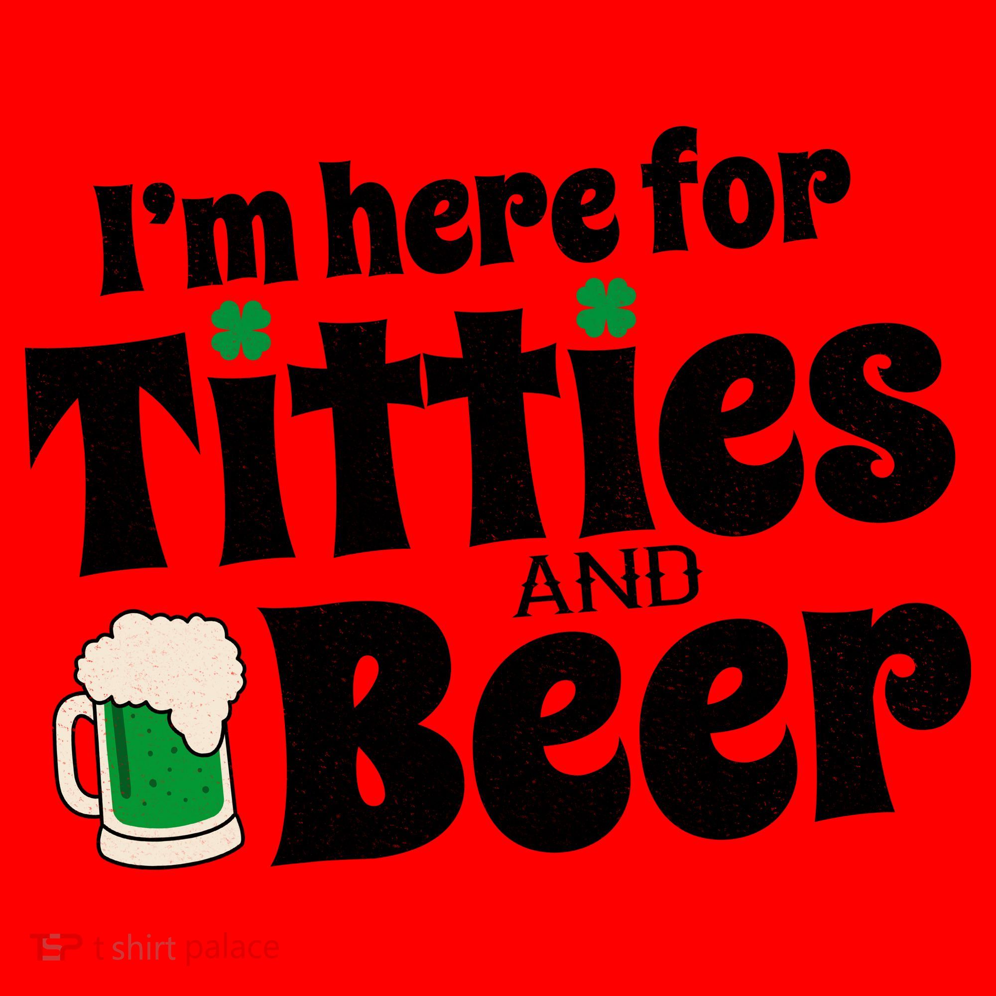 Titties And Beer Funny St Patricks Day Santa Hat