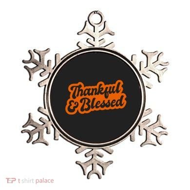 Thankful And Blessed Thanksgiving Holiday Ornament