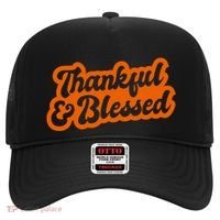 Thankful And Blessed Thanksgiving Holiday Hat thumb 0