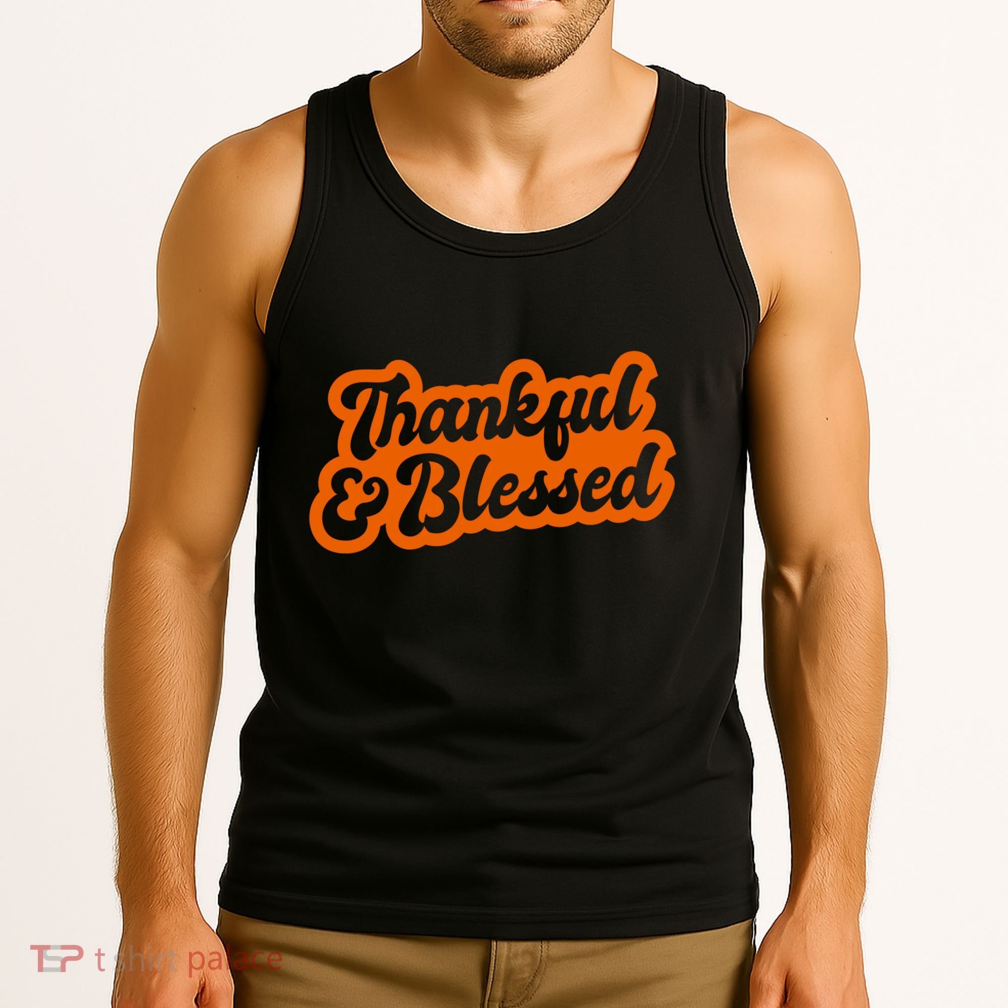 Thankful And Blessed Thanksgiving Holiday Tank Top
