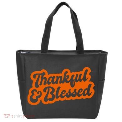 Thankful And Blessed Thanksgiving Holiday Tote Bag