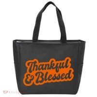 Thankful And Blessed Thanksgiving Holiday Tote Bag thumb 0