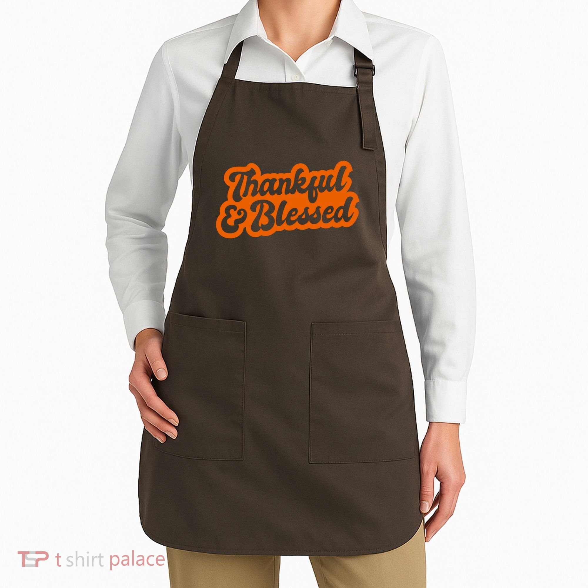 Thankful And Blessed Thanksgiving Holiday Apron