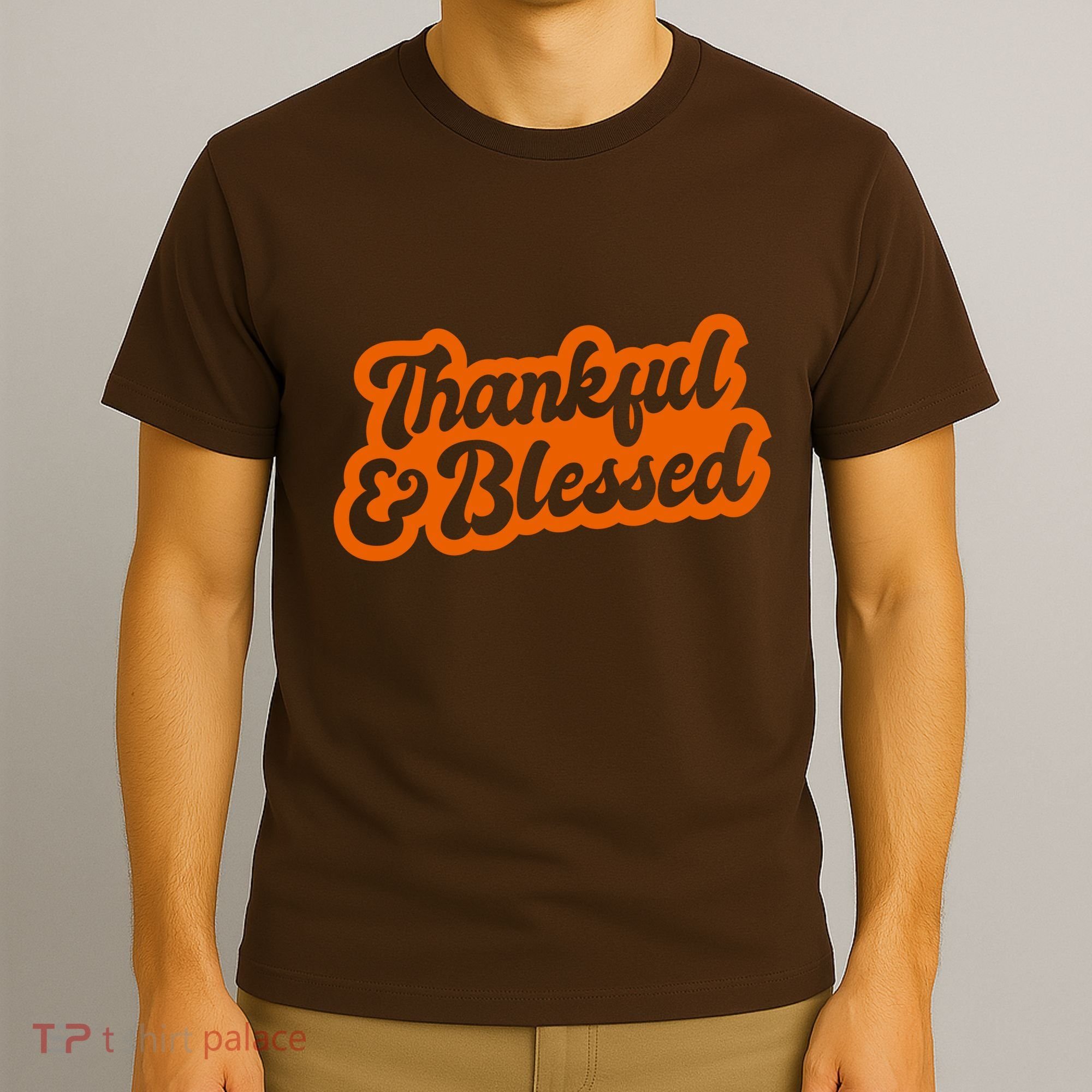 Thankful And Blessed Thanksgiving Holiday T-Shirt