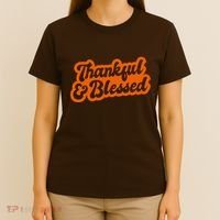 Thankful And Blessed Thanksgiving Holiday T-Shirt thumb 4