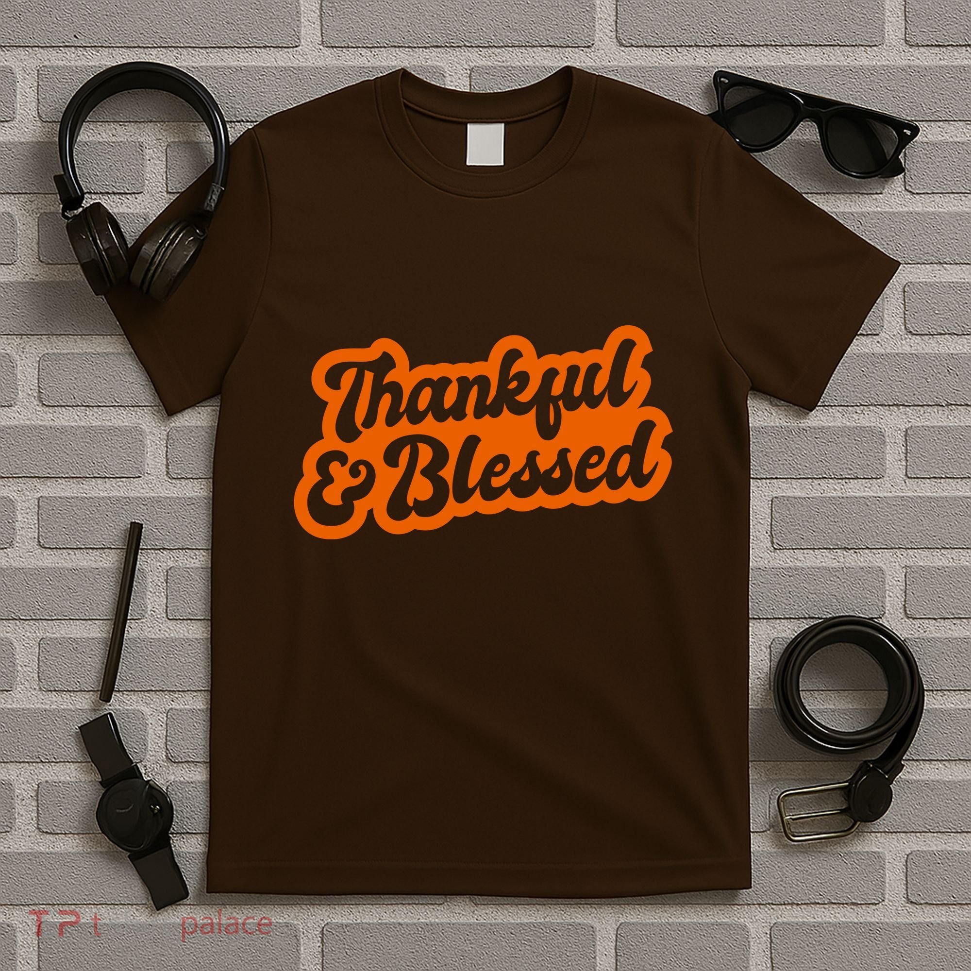 Thankful And Blessed Thanksgiving Holiday T-Shirt