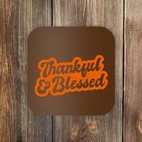 Thankful And Blessed Thanksgiving Holiday Coaster thumb 0