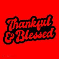 Thankful And Blessed Thanksgiving Holiday Santa Hat thumb 1